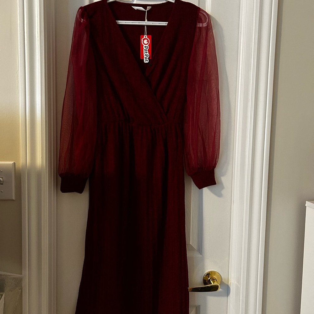 PatPat Deep Red Knit Top